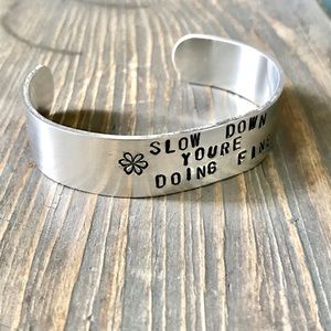 handmade Jewelry - Hand stamped adjustable metal cuff bracelet handmade Jewelry - Hand stamped adjustable metal cuff bracelet